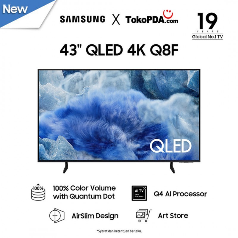 Jual Samsung Smart TV 43 Inch QLED Q8F 4K 2025 QA43Q8FAAKXXD | Vision ...