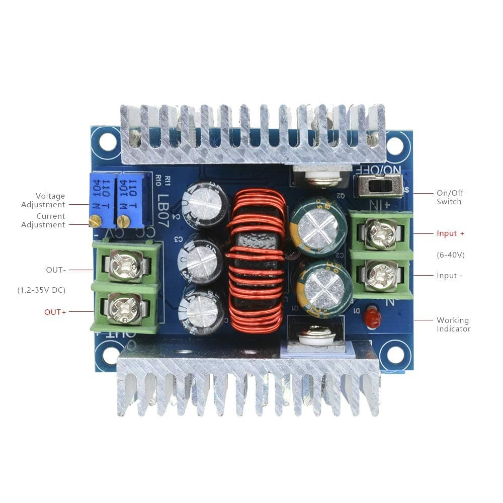 Jual SZBK07 - DC-DC 20A 300W CC CV Step Down Module DC 6-40V to DC 1.2 ...