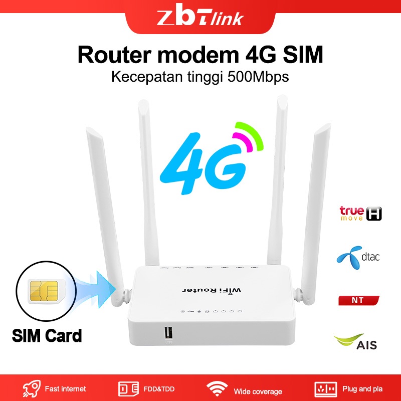 Jual ZBTlink Modem Router WiFi 4G LTE, Support Kartu SIM, Hotspot ...