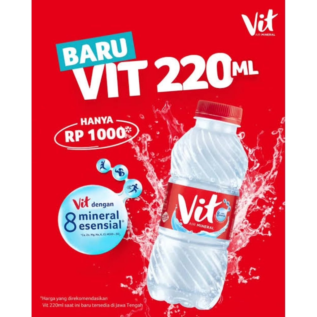 Jual Vit botol 220ml mini kecil 1dus (24 botol) | Shopee Indonesia