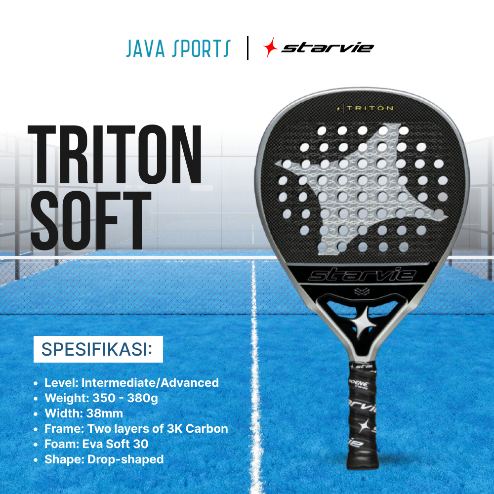 Jual Raket Padel Tenis Starvie Triton Soft Original Padel Racket ...