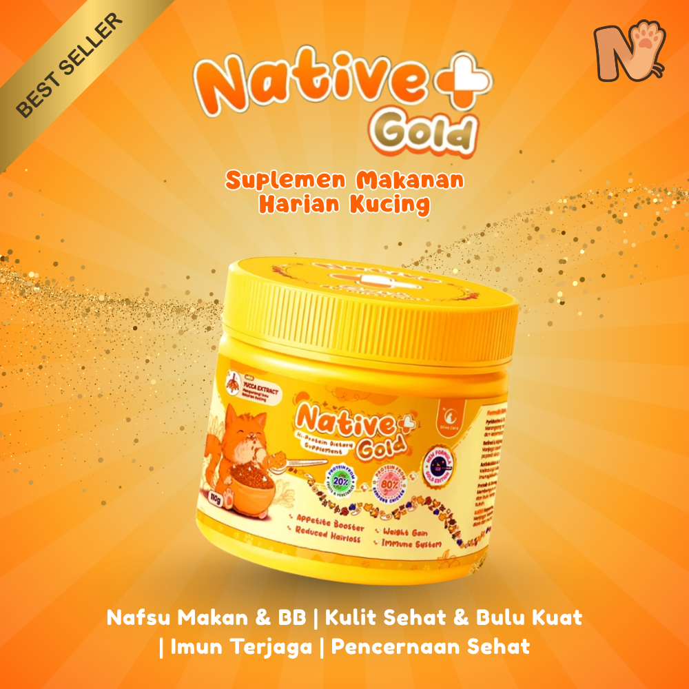 Jual Olive Care Vitamin Kucing NATIVE+ Protein Tinggi 110gr untuk ...