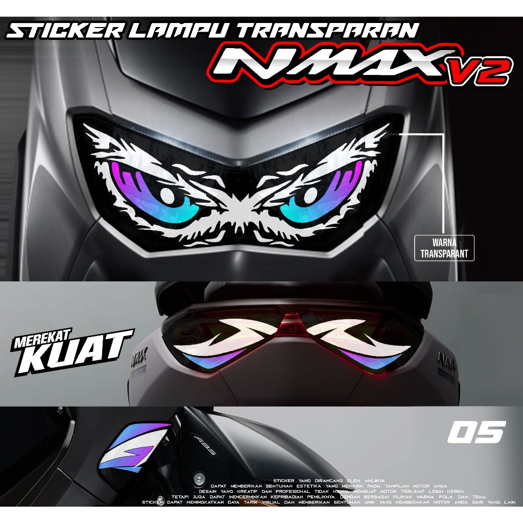 Jual 05 STICKER AESTHETIC LAMPU TRANSPARAN NMAX V2 | Shopee Indonesia