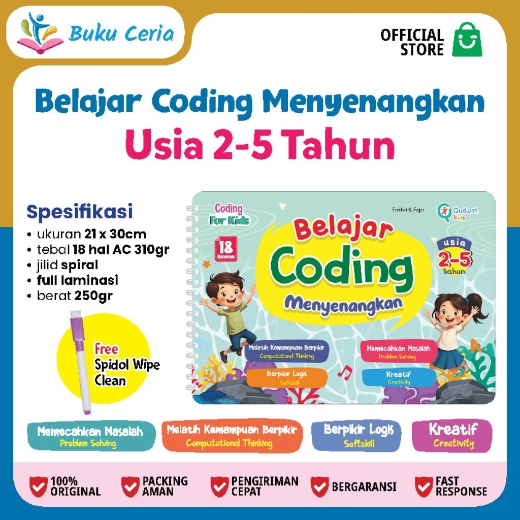Jual Eksklusif coding for kids 2-5 tahun || Buku Aktivitas Coding Anak ...