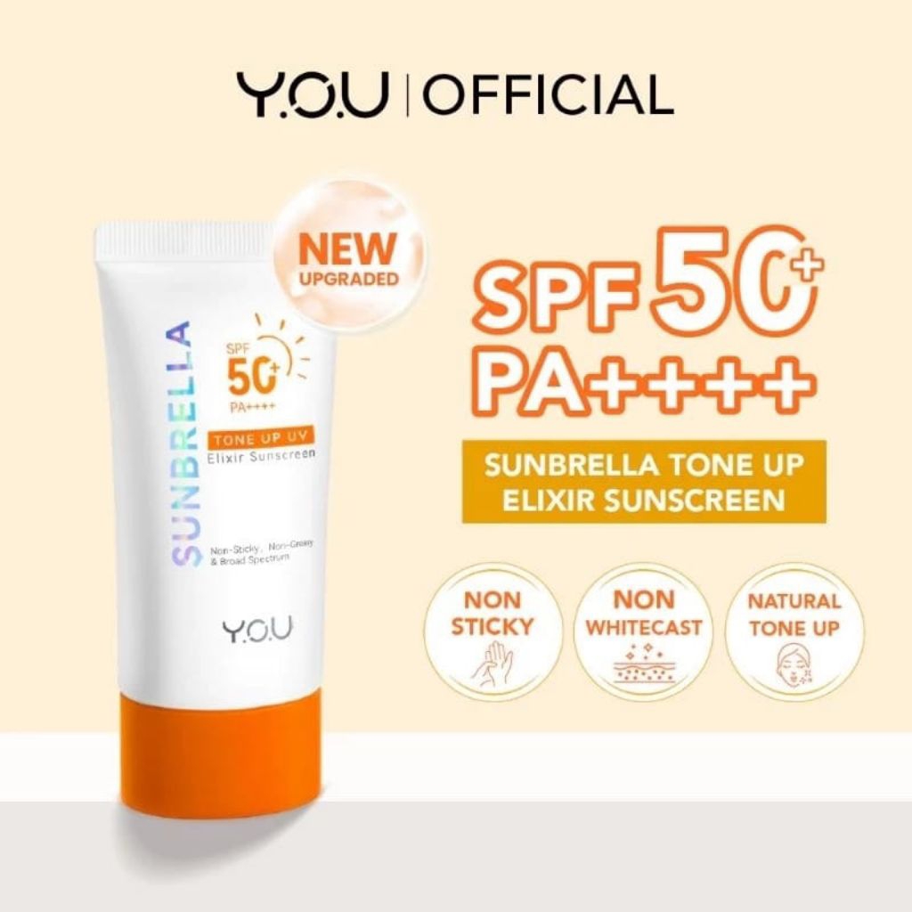 Jual YOU Sunscreen Tone Up UV Elixir SPF 50+ PA++ 40ml | Shopee Indonesia