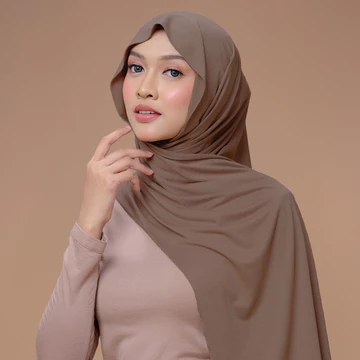 Nabillasyal Lilla Series Pashmina 2 In 1 Hijab Semi Instant Cotton