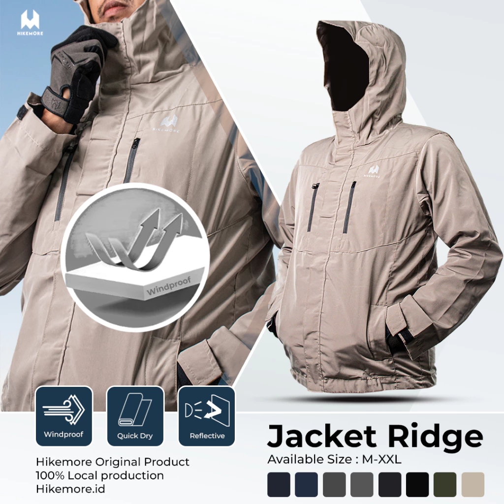 Hikemore Jaket Pria Wanita Fashionable Ridge