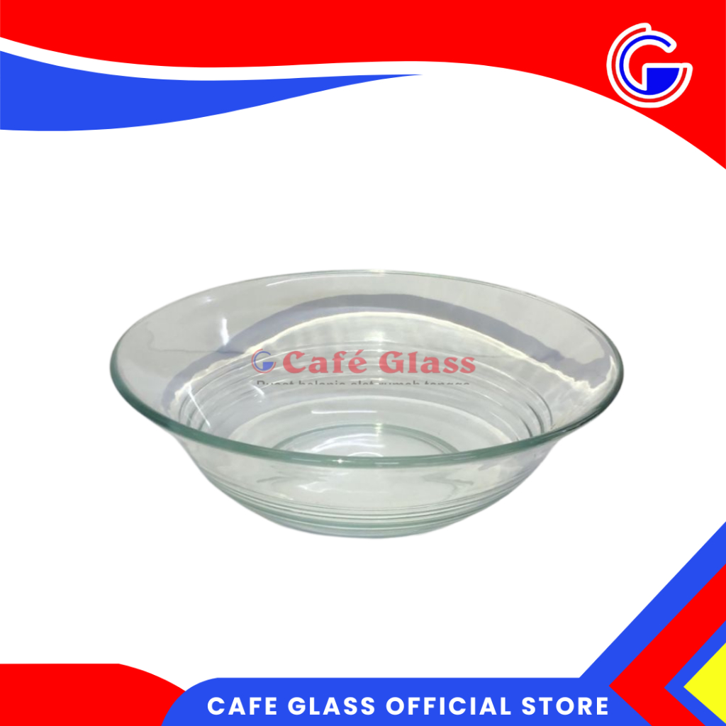 Mangkok Kuah Kaca 16 Cm Isi 12 Pcs I Mangkok Kaca Lusinan I Mangkok Kaca Bening I Mangkok Saji Bulat Transparan I Bkn-7B Mangkok