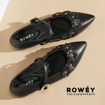 Rowey Sepatu Cewek Flat Shoes Mary Jane Simple Manis Sepatu Cantik Jenifer