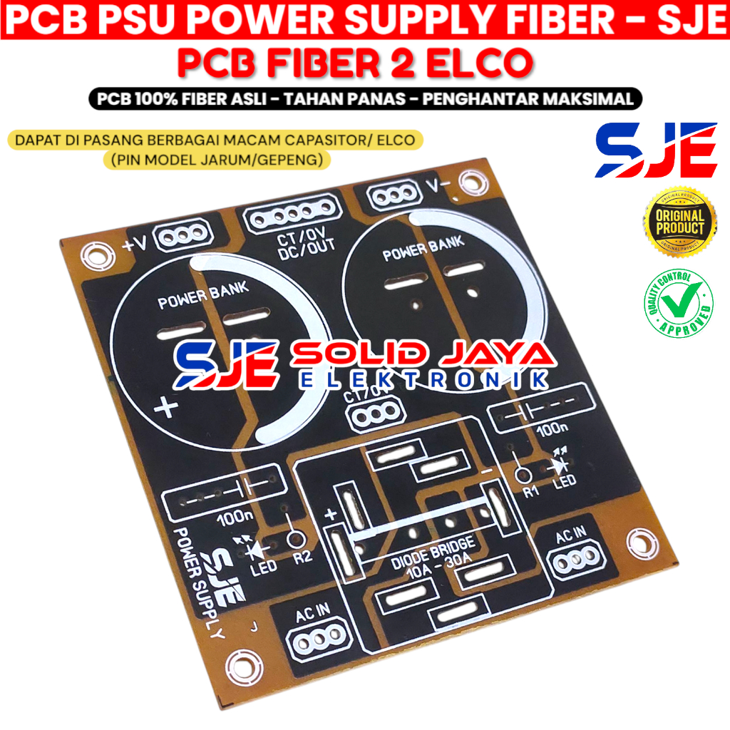 Jual PCB PSU 2 ELCO CAPASITOR KAPASITOR ELKO 2ELCO 2ELKO POWER SUPLY ...