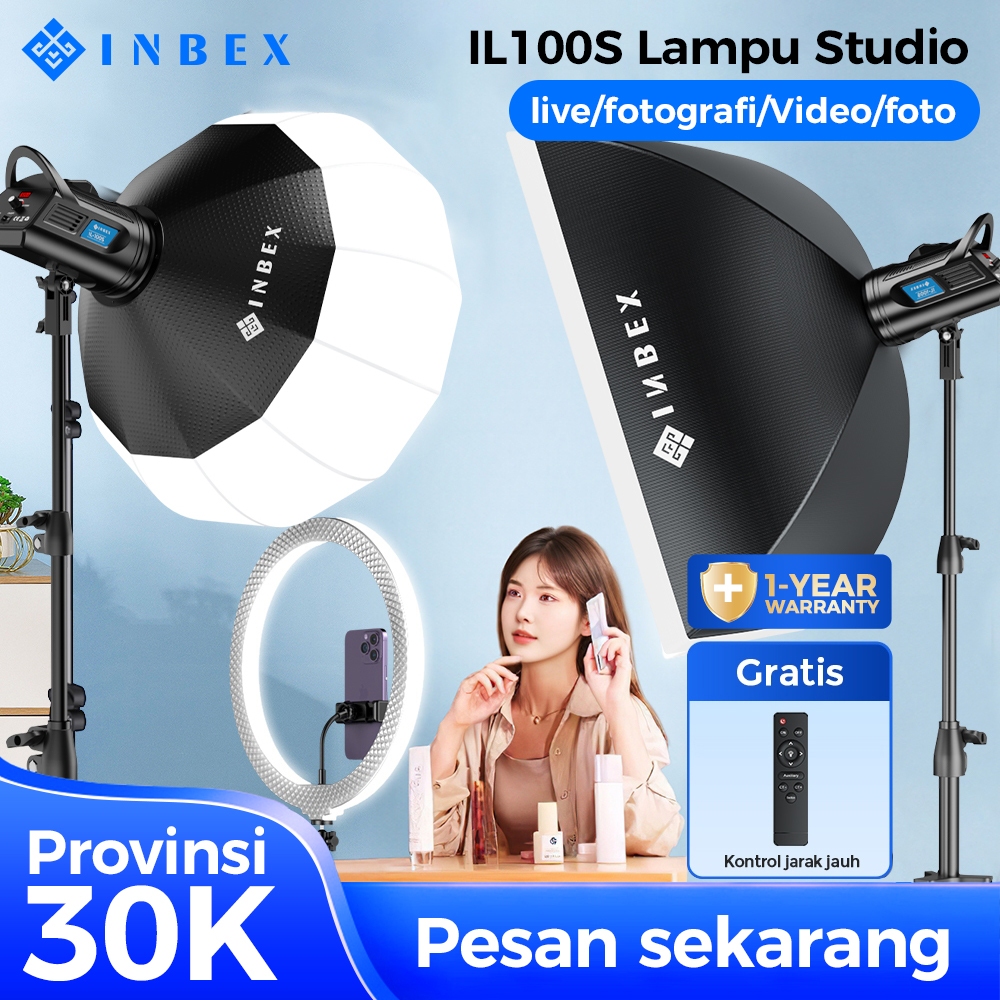 Jual 【Garansi 1 tahun】 INBEX IL-100S Lampu Studio Softbox Lighting ...