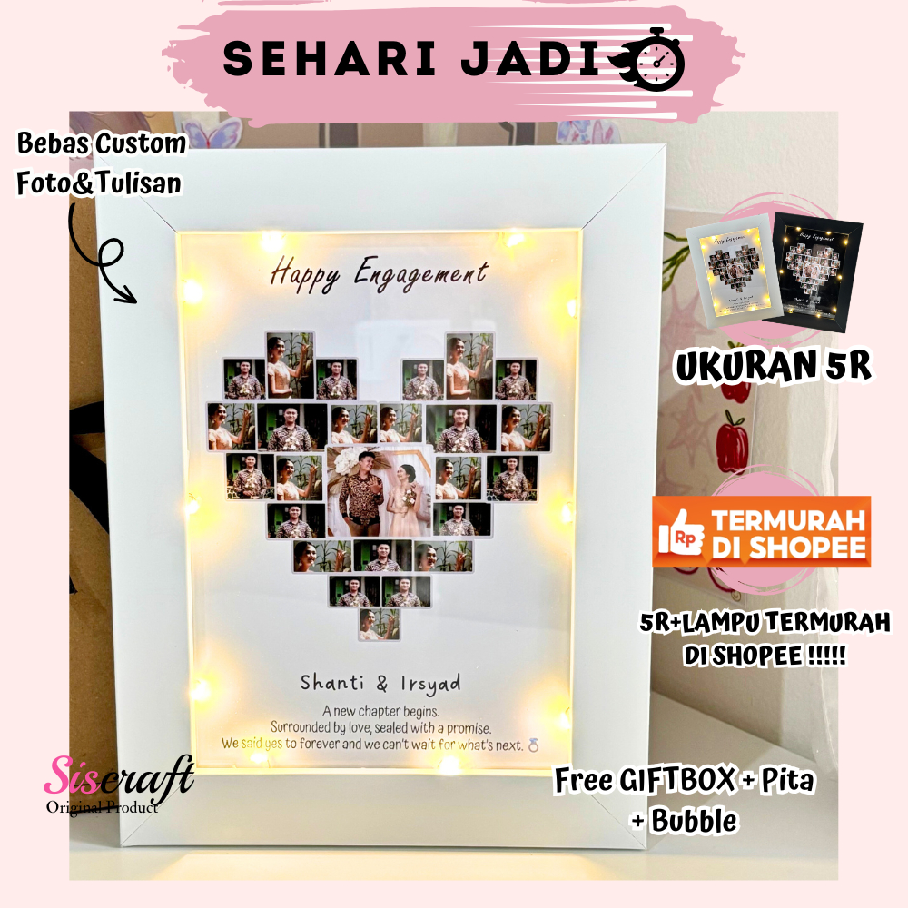 Jual KADO SPESIAL Foto Frame LOVE + Lampu | Kado Anniversary / Wedding ...