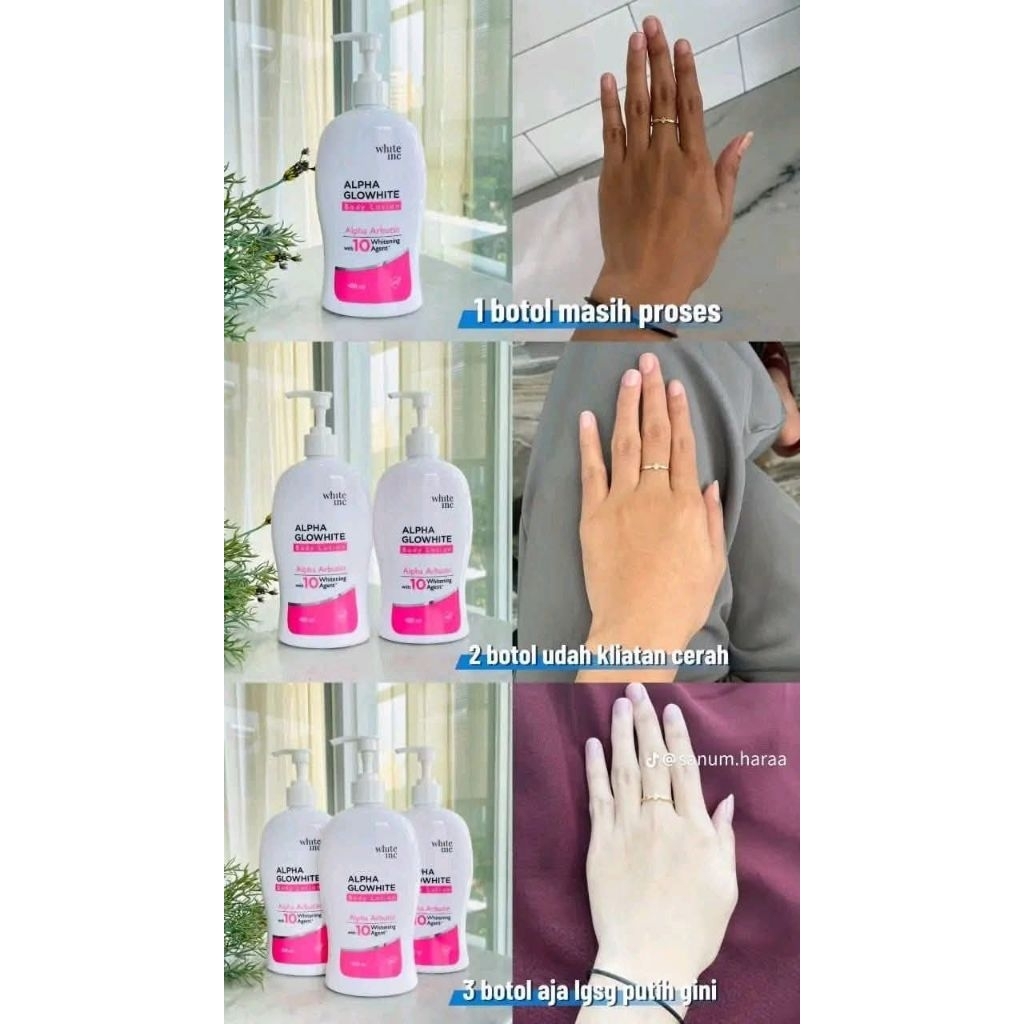 Jual handbody white Inc alpha glow white 400ml | Shopee Indonesia