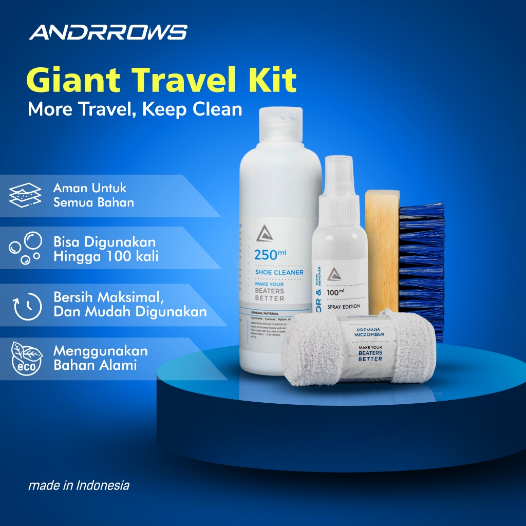 Jual Andrrows - Shoe Cleaner - Giant Travel Pack - Paket Cairan Sabun ...