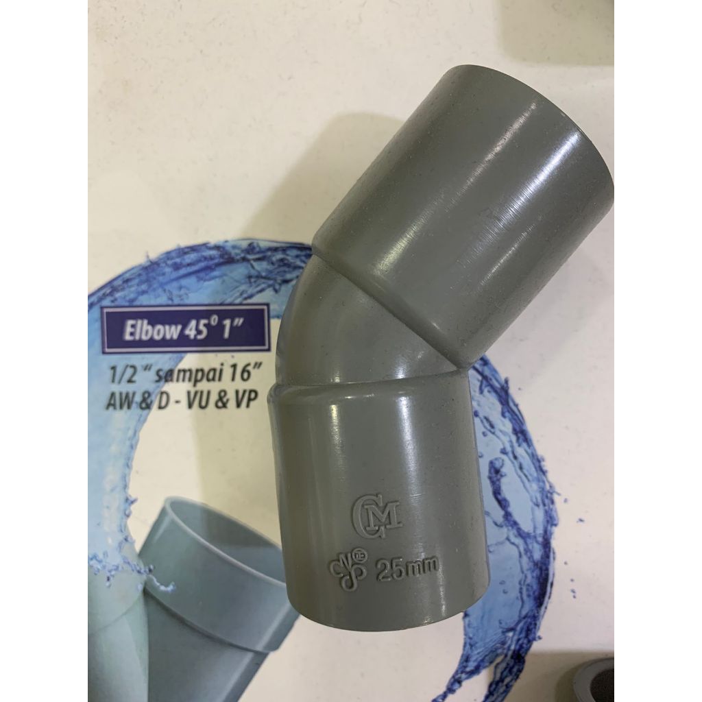 Jual ELBOW 45 PVC AW 1