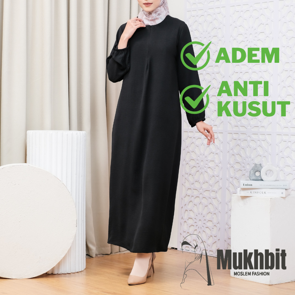 Jual Dress Hitam Polos Gamis Remaja Wanita Premium Jumbo Terbaru Kekinian  Simple Elegan Murah | Shopee Indonesia