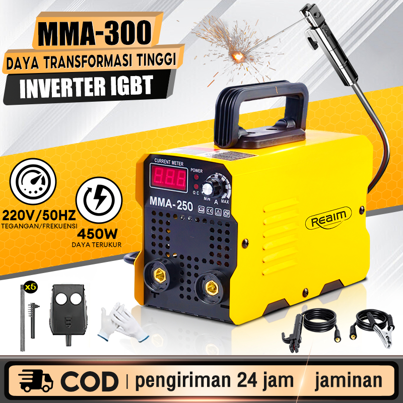 Jual Reaim Mesin Las Listrik Inverter MMA-300 120A 450 watt Trafo Las ...
