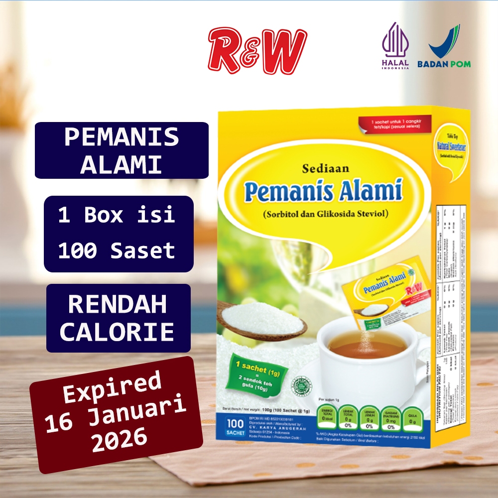 Jual PROMO Pemanis Alami Gula Stevia Rendah Kalori Sweetener Rajawali R ...