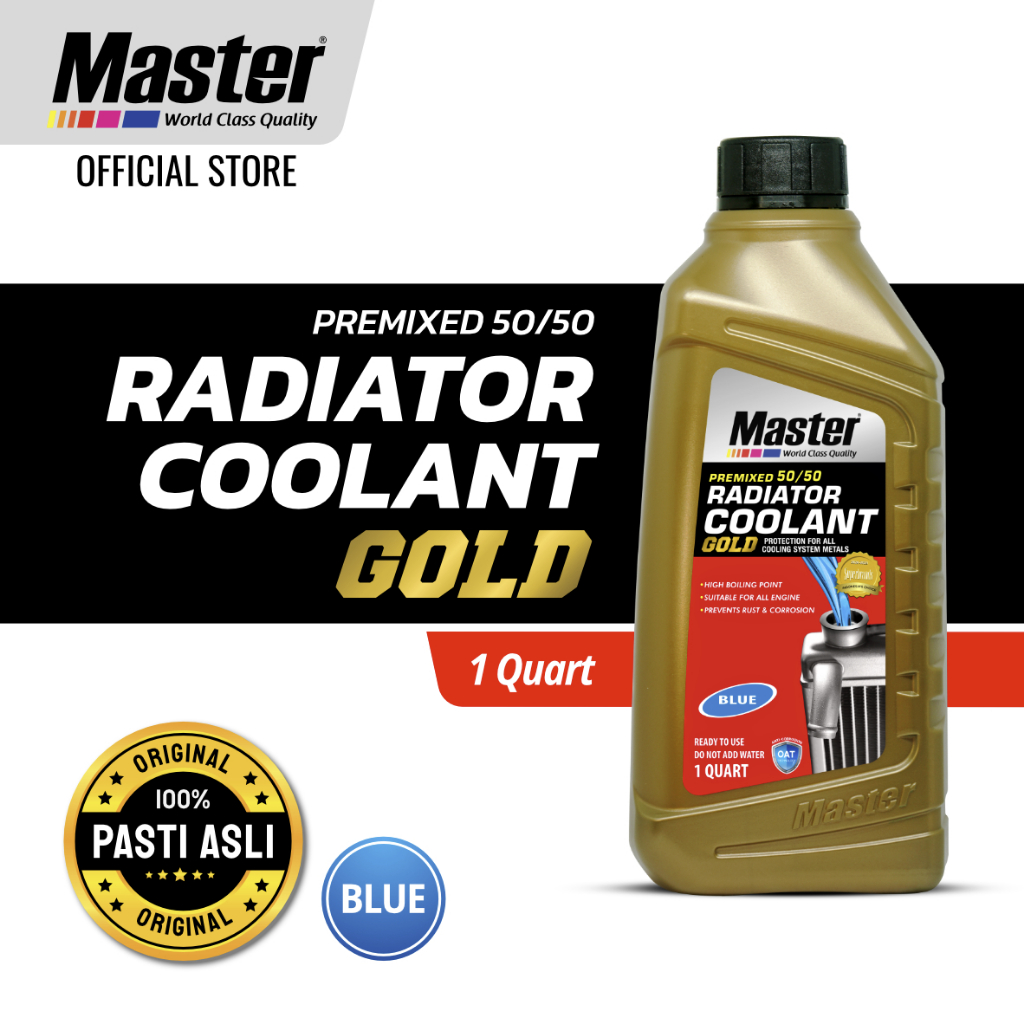 Jual Master Radiator Coolant Gold 50/50 Organic Acid Technology (OAT) 1 ...