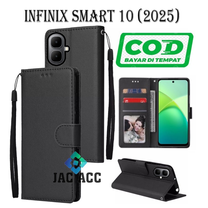 Jual FLIP CASE HP PREMIUM UNTUK INFINIX SMART 10 (2025) LEATHER FLIP ...