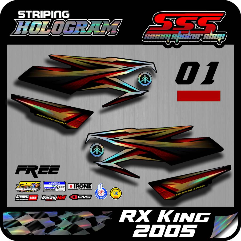 Jual Sticker Striping Standar Hologram RX King 2005 List Motor RXKing ...