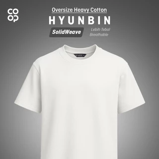 [Cotton 16s] Coop Design - Hyunbin Kaos Jumbo Polos Gelap Oversize Heavyweight Baju Unisex Wanita Pria T-Shirt Boxy Cut
