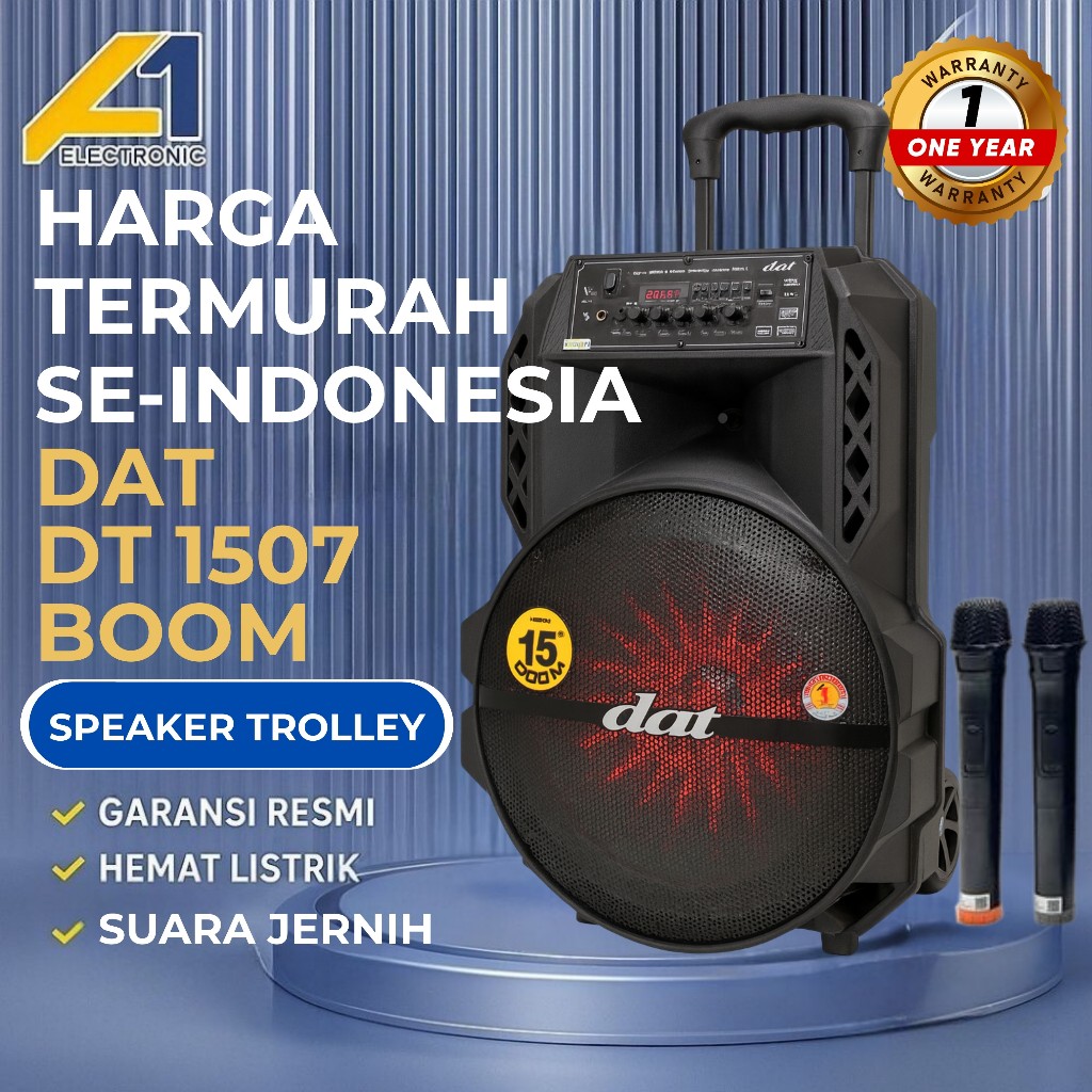 Jual Speaker Portable DAT DT1507 BOOM / DT 1507 Bluetooth Wireless 15 ...