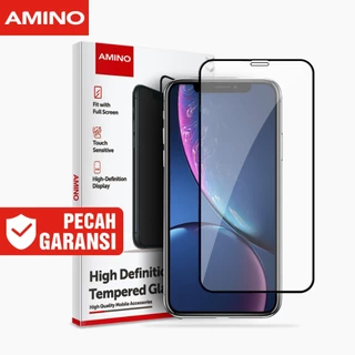 AMINO Tempered Glass 5D Untuk Iphone XR 11 16 Pro Max 16 Plus 16e 15 Pro Max / 15 Plus / XS MAX 12 13 14 Pro Max / 14 Plus Fullcover Premium Glass Full Screen