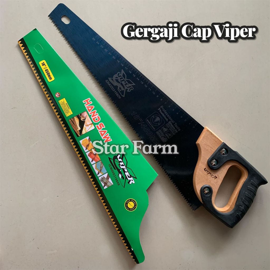 Jual Gergaji Kayu 18 inch Tajam Viper- Gergaji Tangan Graji Kayu Geraji ...