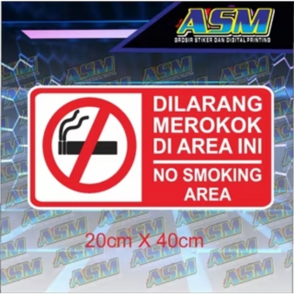 Jual Sticker Dilarang Merokok Vinil Premium | Shopee Indonesia