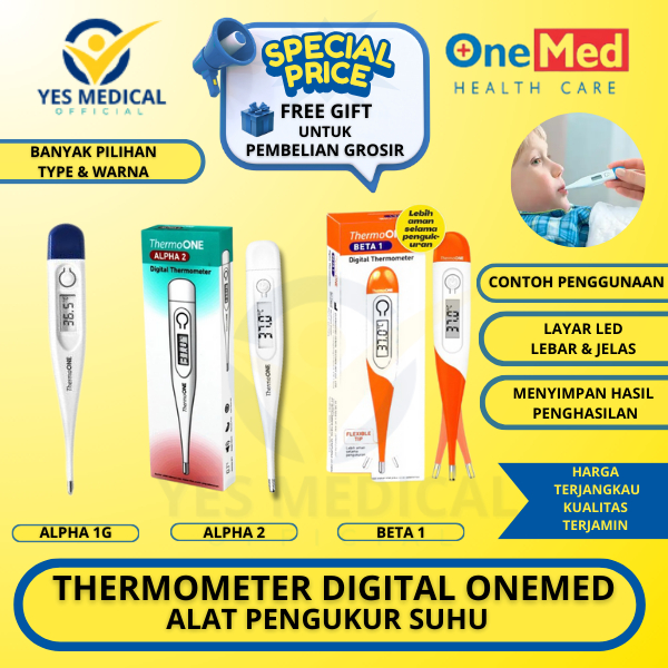 Jual Termometer Onemed Digital Alpha 2 Beta 1 Thermo One | Shopee Indonesia