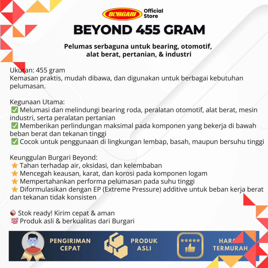 Jual Burgari Grease Beyond 455 GR / Gemuk Bearing | Shopee Indonesia