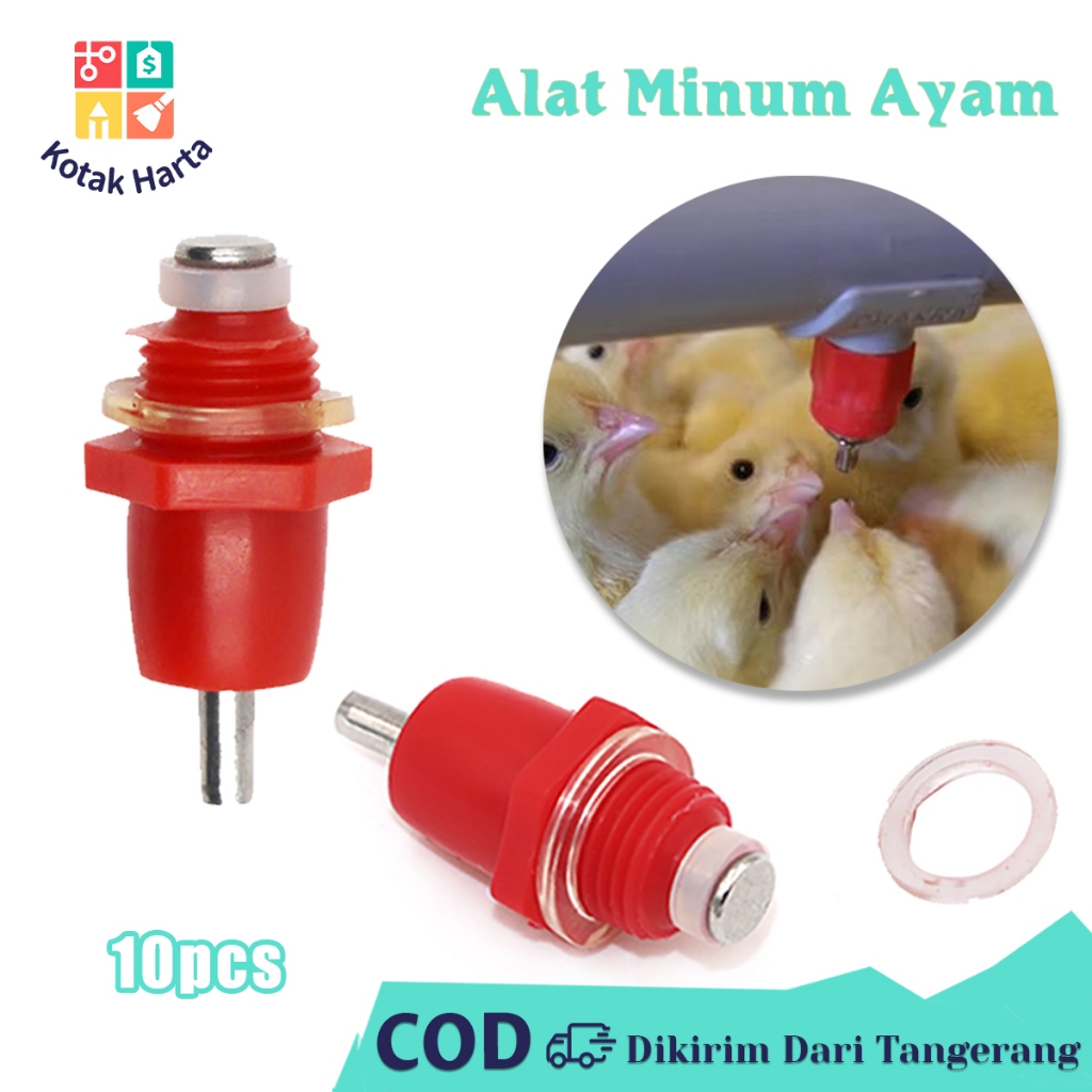 Jual 10Pcs Nipple Minum Ayam Sistem Spring Nipple Ayam Petelur Untuk ...