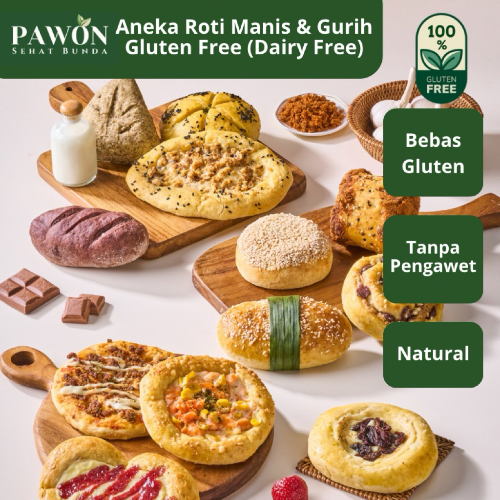 Jual Roti Gluten Free Bebas Gluten Bebas Terigu Roti Manis Gurih FROZEN ...