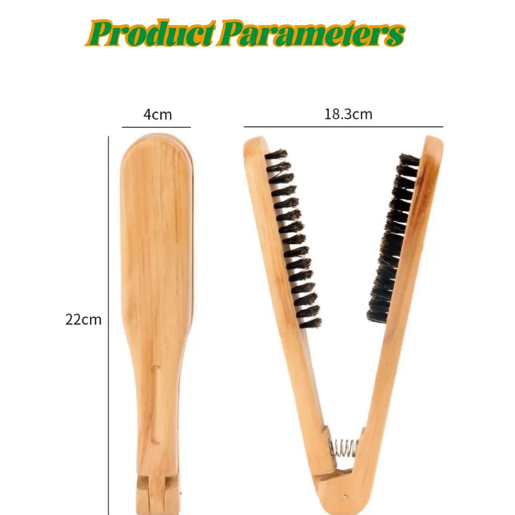 Jual Alat Styling Sisir Rambut Kayu V-Shape - Pelurus Alami Anti Statis ...