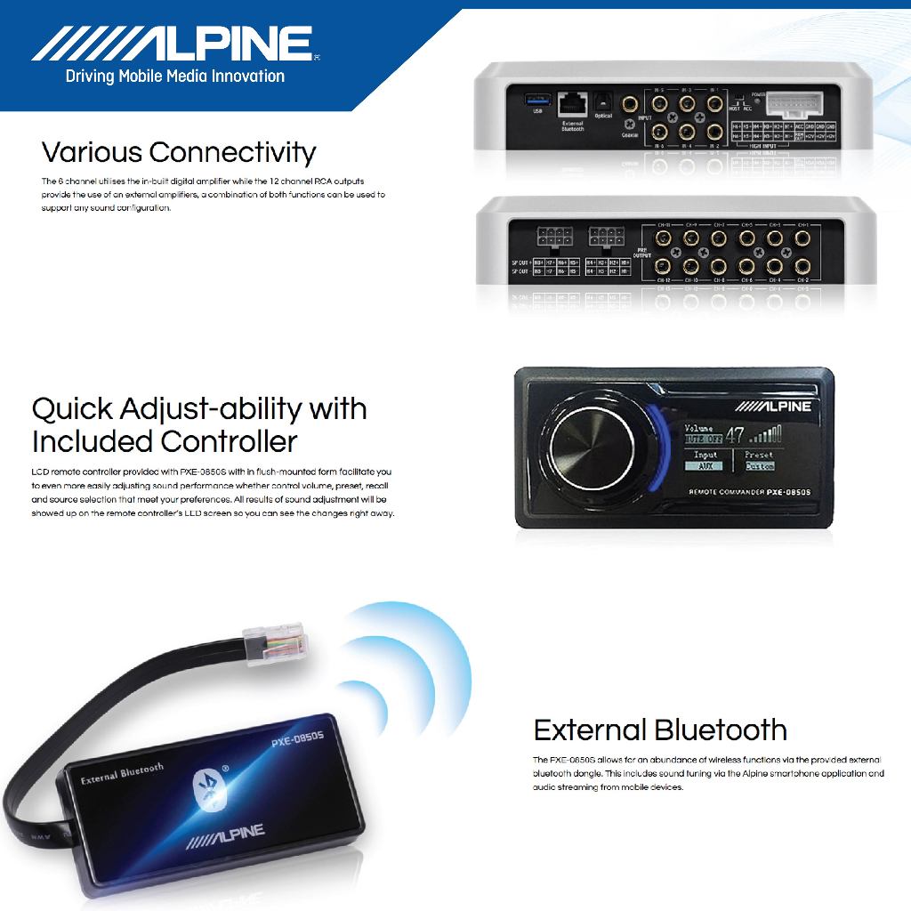 Jual ALPINE DSP Processor Car Audio 8 Channel Amplifier Sound System ...