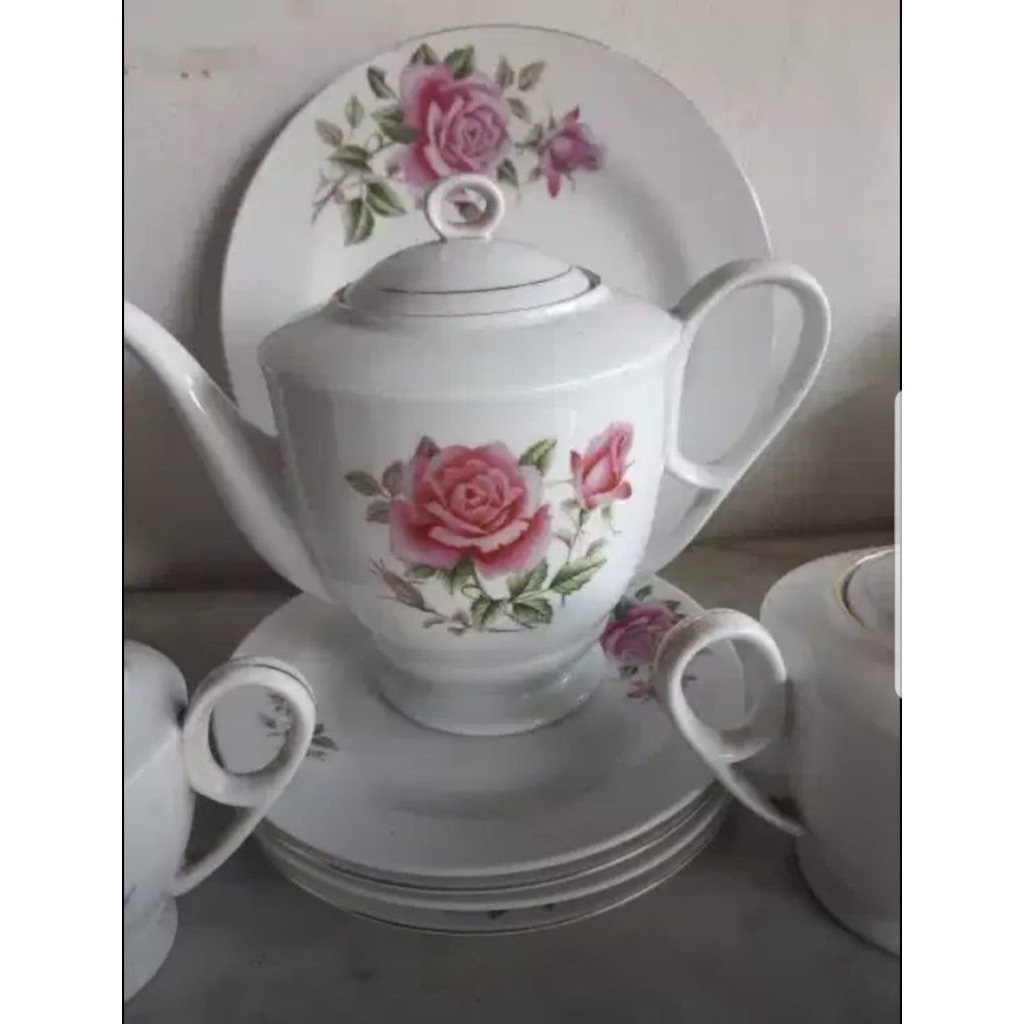 Jual teaset cina jadul motip bunga | Shopee Indonesia