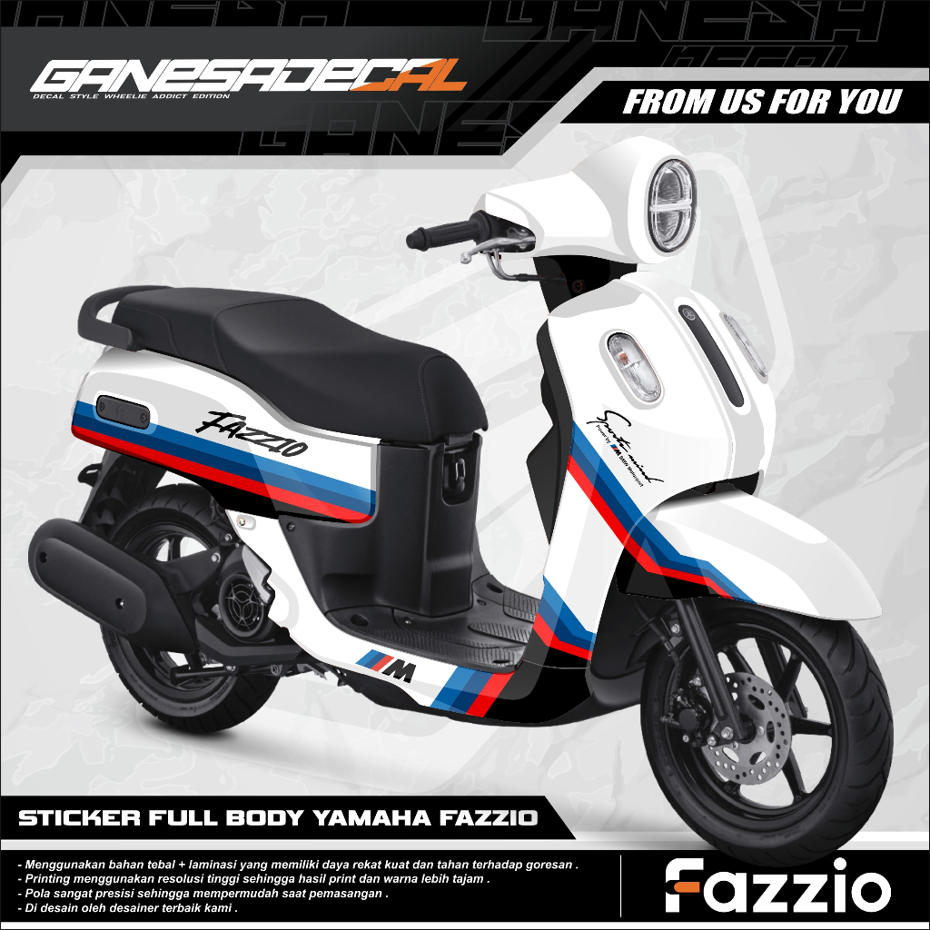 Jual Decal Sticker Fazzio Dekal Stiker Motor Yamaha Fazzio Full Body ...
