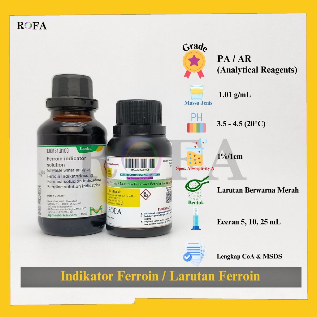 Jual Indikator Ferroin / Larutan Ferroin / Ferroin Indicator Solution ...