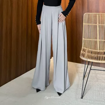 Bynissa WENDY KULOT Pakaian Wanita Bawahan Celana Panjang Kulot Highwaist