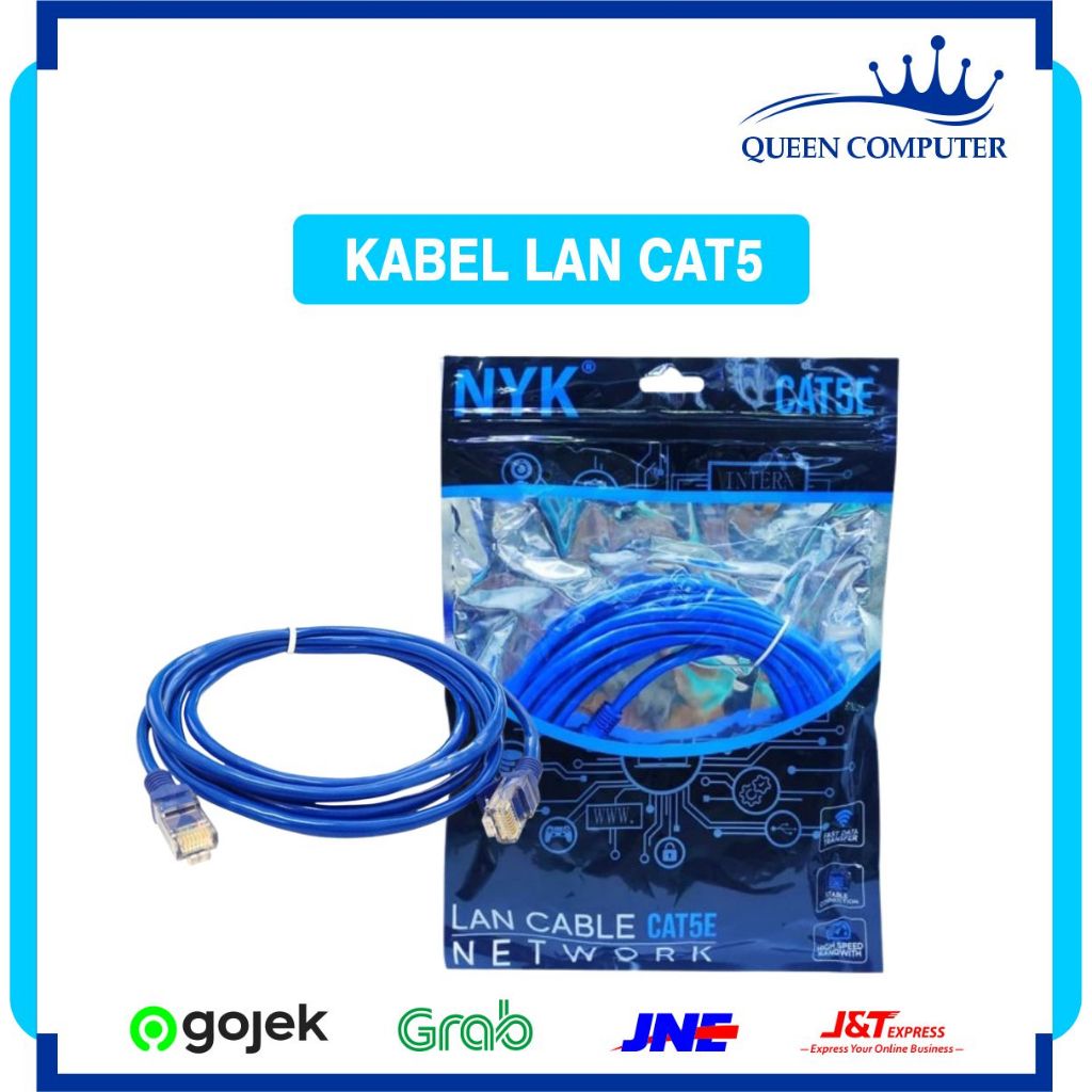 Jual KABEL LAN 5M 5METER 5 METER RJ45 KABEL KOMPUTER TELEPON RUMAH ...