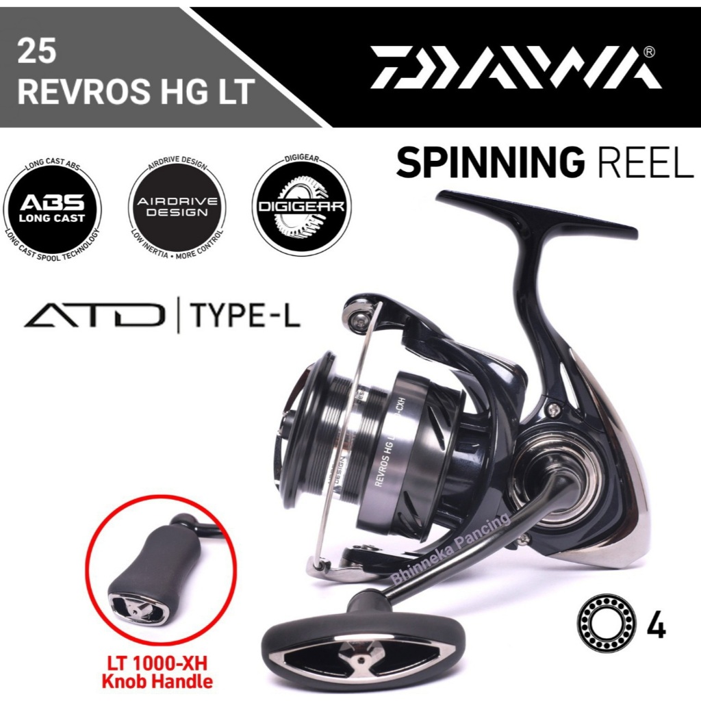 Reel Daiwa REVROS HG LT 2025 Air Drive Design ATD Digigear ABS Long  Cast Power Handle SW 20 Revros LT HG TG Alat Pancing Unggulan6