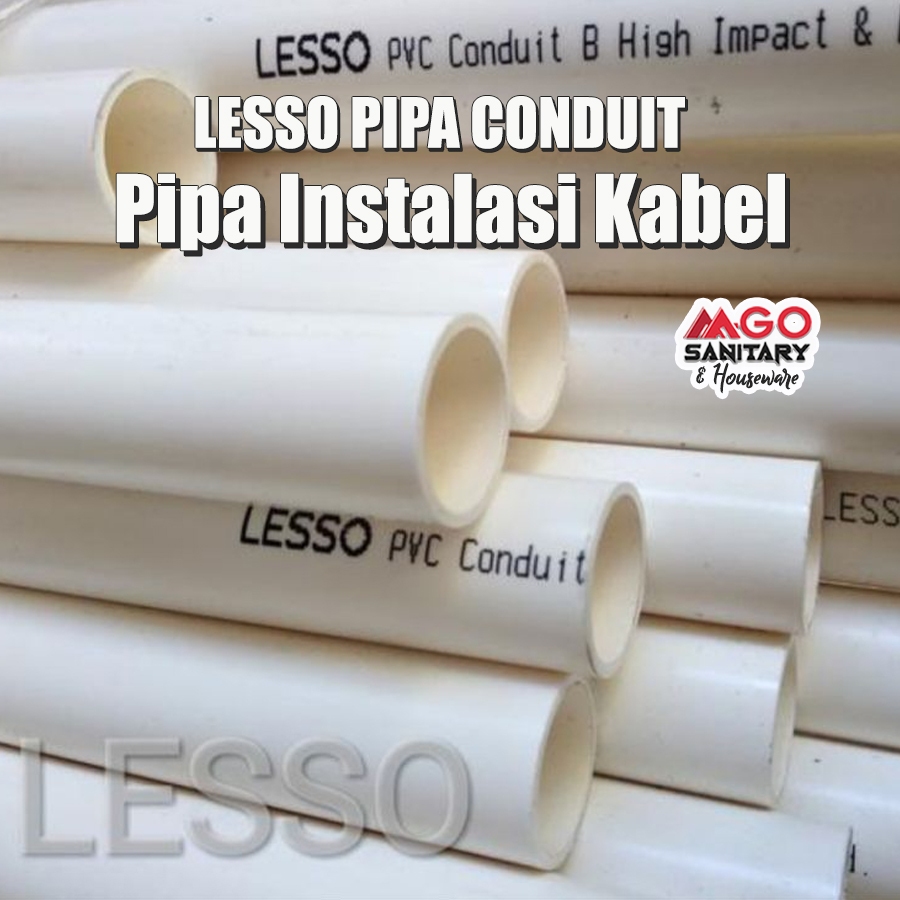 Jual LESSO Pipa Conduit Kabel Listrik PVC Berkualitas | Shopee Indonesia