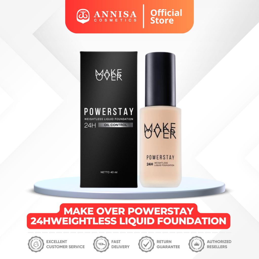 Jual MAKE OVER POWERSTAY 24H Weightless Liquid Foundation 40 ML ...