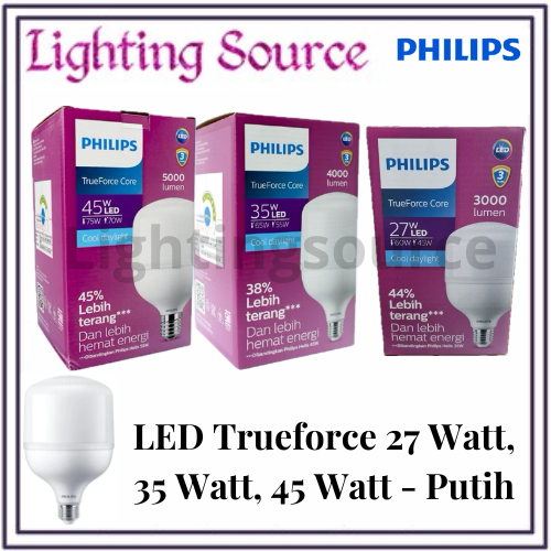 Jual PHILIPS TRUEFORCE 27 WATT 35 WATT 45 WATT PUTIH | PHILIPS ...
