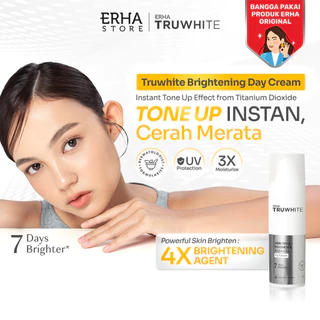 ERHA Truwhite Brightening Day Cream 30g with Niacinamide, Arbutin & Panthenol - Moisturizer / Pelembap dengan UV Filter dan Instant Tone Up Effect Wajah Lebih Cerah Merata