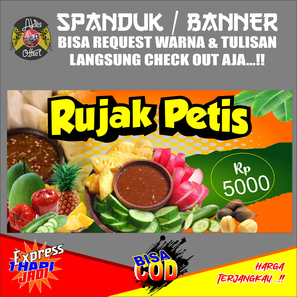 Jual SPANDUK BANNER RUJAK PETIS MANTAP TERJANGKAU MURAH BERKUALITAS ...