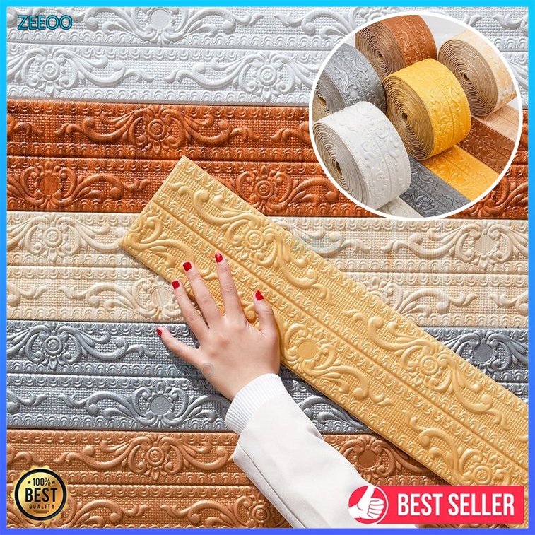Jual Wall Border List 230*8cm Wallborder Foam 3D Stiker Strip/Wallpaper ...