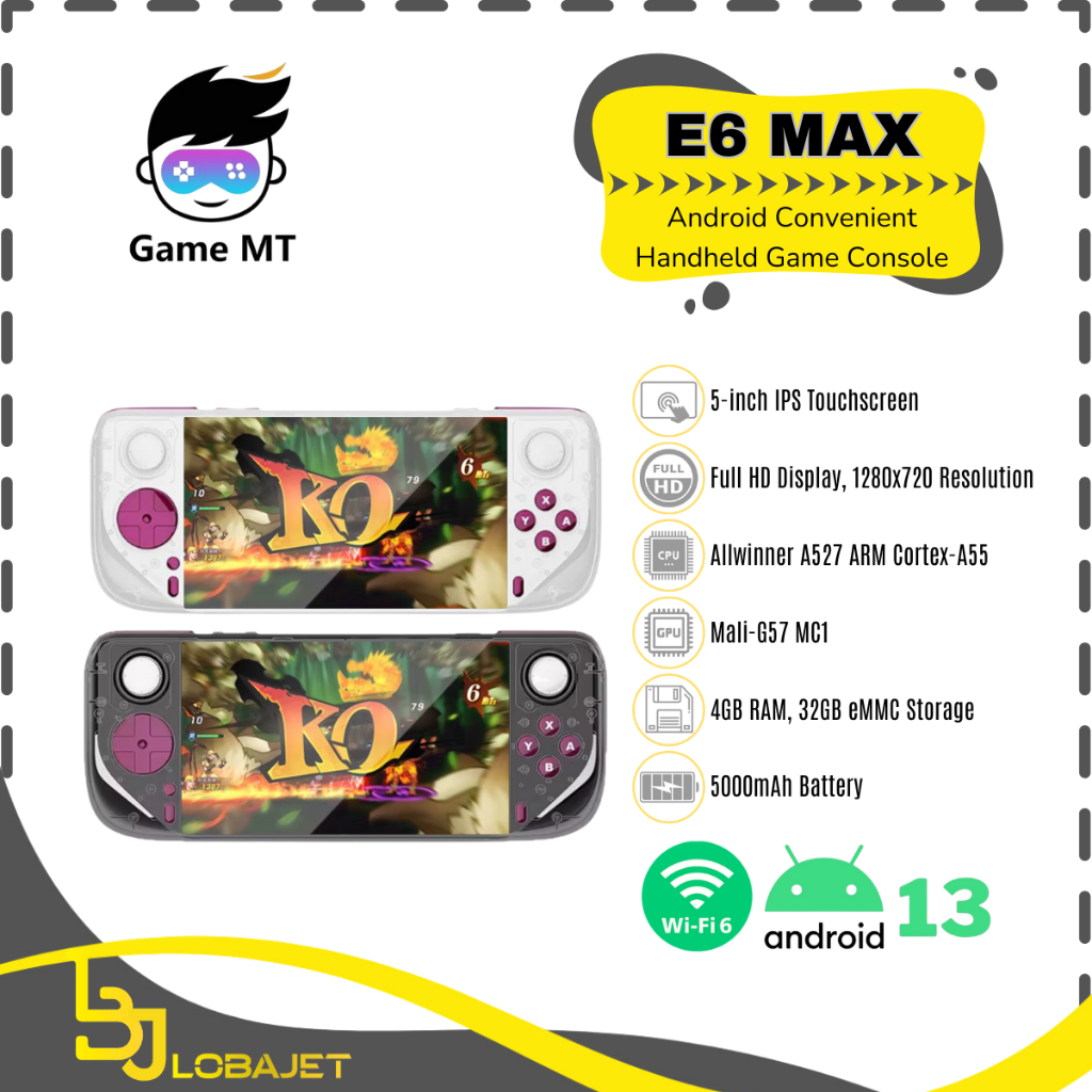 Jual GAMEMT E6 MAX - Android Convenient Handheld Game Console - Android ...