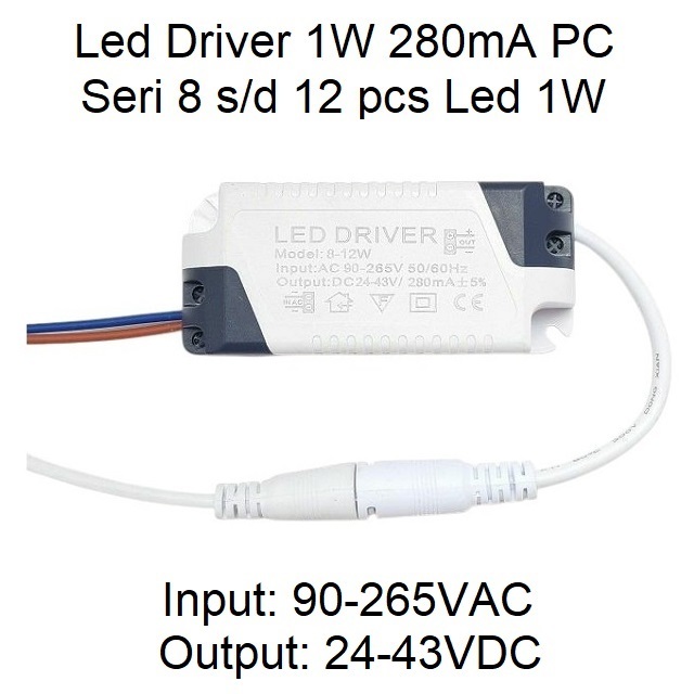 Jual Led Driver 1W 280mA 8-12x1W PC | Shopee Indonesia